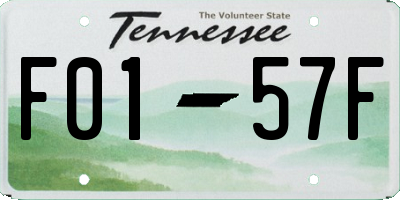 TN license plate F0157F