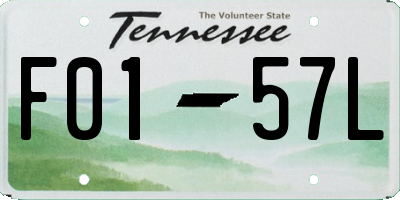 TN license plate F0157L