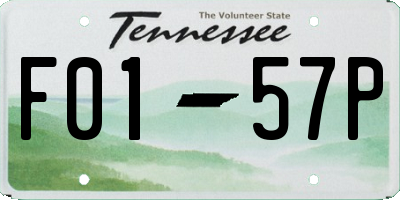 TN license plate F0157P