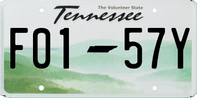 TN license plate F0157Y