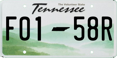 TN license plate F0158R