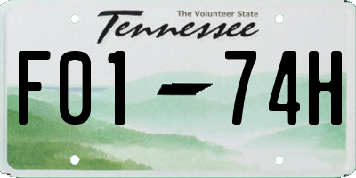 TN license plate F0174H