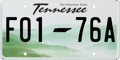 TN license plate F0176A