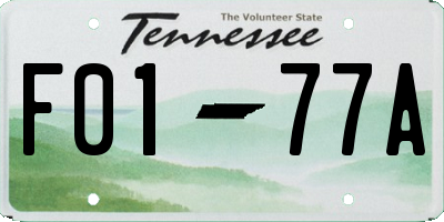 TN license plate F0177A