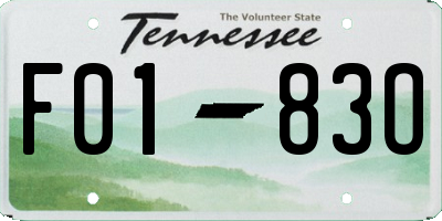 TN license plate F0183O