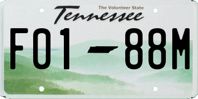 TN license plate F0188M