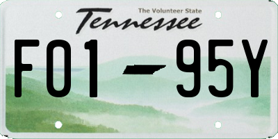 TN license plate F0195Y