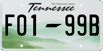 TN license plate F0199B