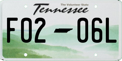 TN license plate F0206L