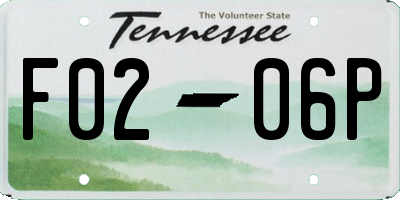 TN license plate F0206P