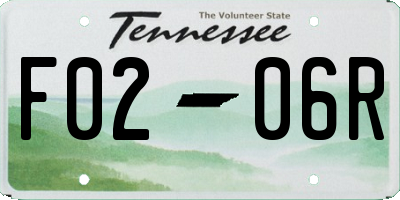 TN license plate F0206R