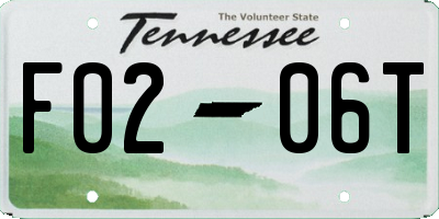 TN license plate F0206T