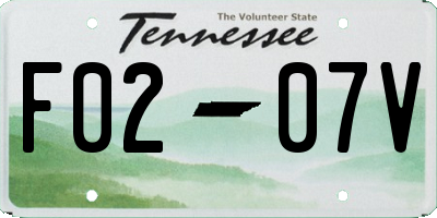 TN license plate F0207V