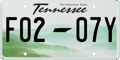 TN license plate F0207Y