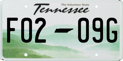 TN license plate F0209G