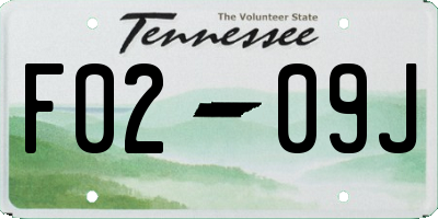 TN license plate F0209J