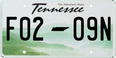 TN license plate F0209N