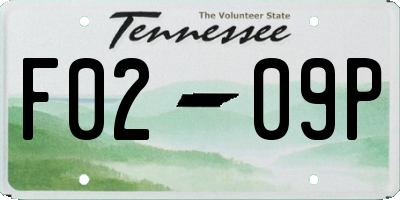 TN license plate F0209P
