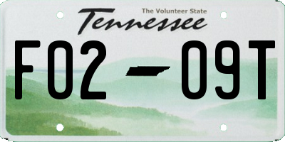 TN license plate F0209T