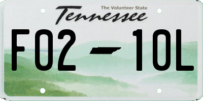 TN license plate F0210L