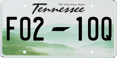 TN license plate F0210Q