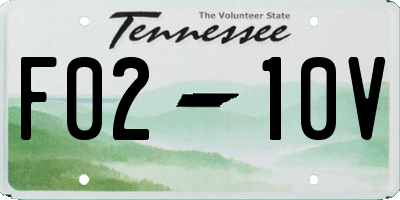 TN license plate F0210V
