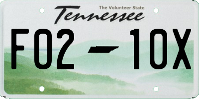TN license plate F0210X