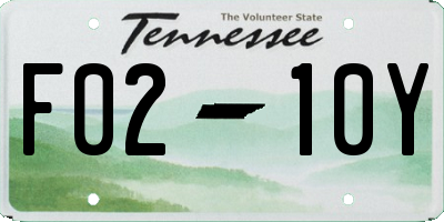 TN license plate F0210Y
