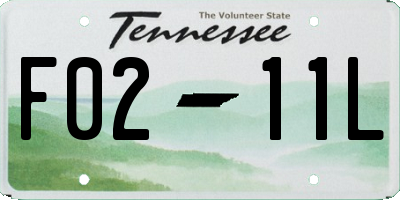 TN license plate F0211L