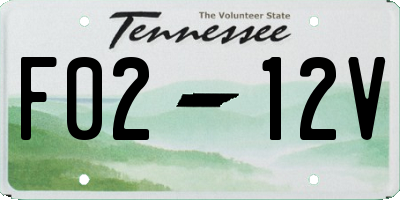 TN license plate F0212V