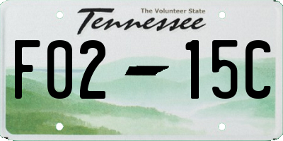 TN license plate F0215C