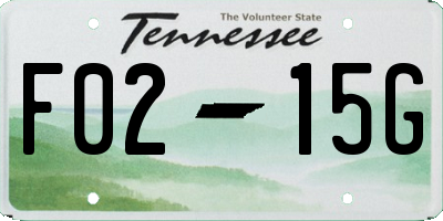 TN license plate F0215G