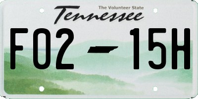TN license plate F0215H