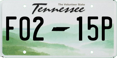 TN license plate F0215P