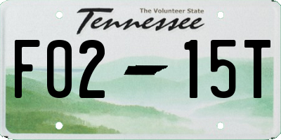 TN license plate F0215T