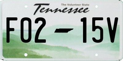 TN license plate F0215V