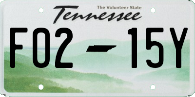 TN license plate F0215Y