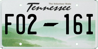 TN license plate F0216I
