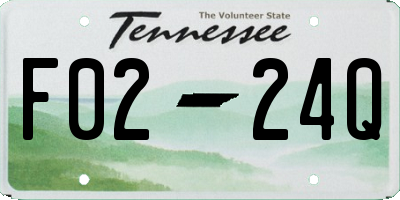 TN license plate F0224Q
