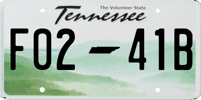 TN license plate F0241B