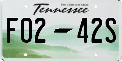 TN license plate F0242S