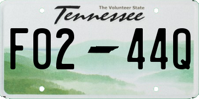 TN license plate F0244Q