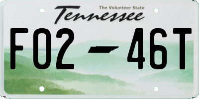 TN license plate F0246T