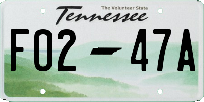 TN license plate F0247A