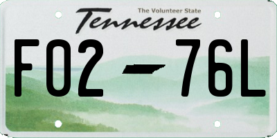 TN license plate F0276L