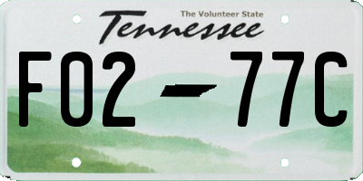 TN license plate F0277C