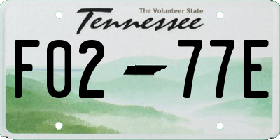 TN license plate F0277E