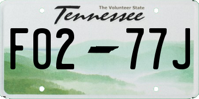 TN license plate F0277J