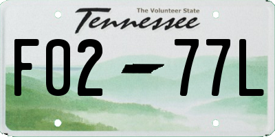 TN license plate F0277L