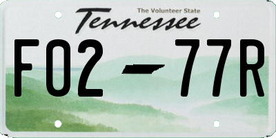 TN license plate F0277R